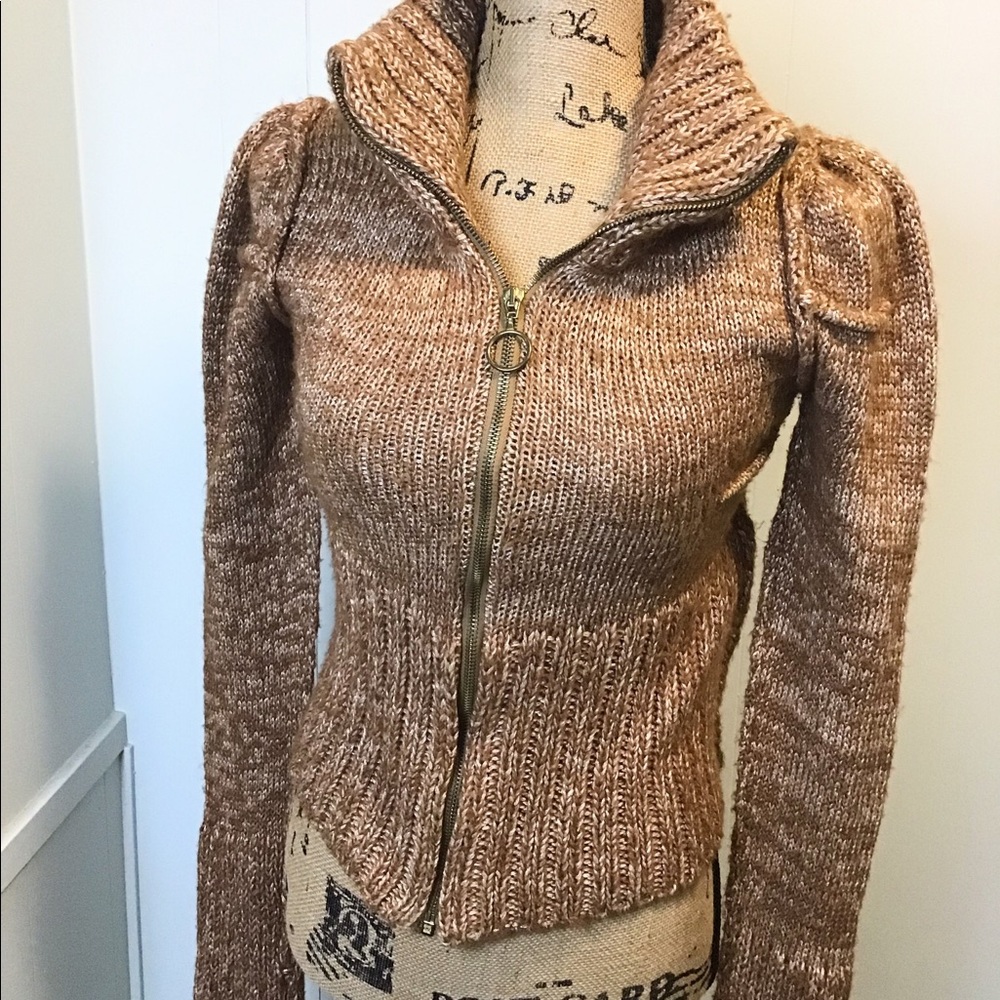 Dolce & Gabbana sweater cardigan zip gold